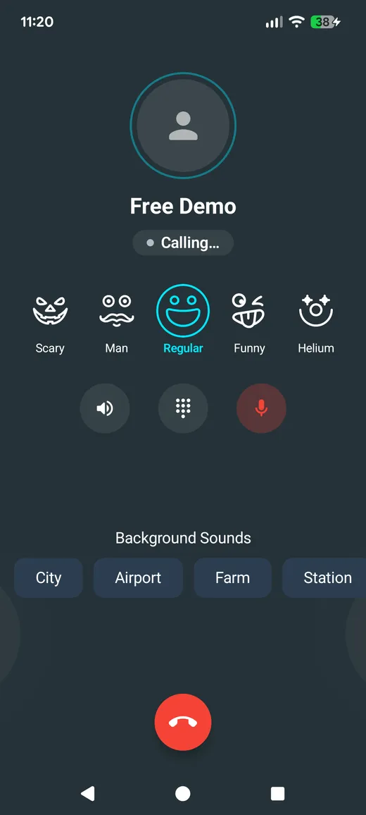 Funcalls in-call voice changer and background sounds
